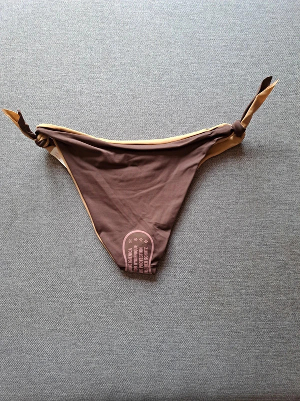 Maillot de bain / bikini réversible marron / beige en M 3