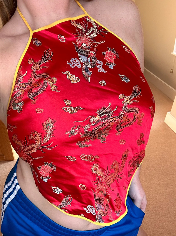 Satin oriental top sales