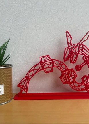 Support déco Rayquaza – version géométrique rouge 3D, marca: Pokémon, estado: Novo sem etiquetas, €6.00, €7.00 inclui Proteção do Comprador Pro