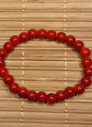 Bracelet en perles de verre polies rouge, zustand: Neu, 1,35 €, 2,12 € beinhaltet Vinted-Käuferschutz Pro