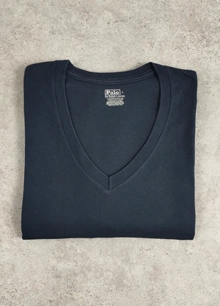 Tee-Shirt Uni Ralph Lauren | Noir Col V | Logo Rouge | L Homme, brand: Ralph Lauren, condition: Very good, size: L, €15.00, €16.45 includes Buyer Protection