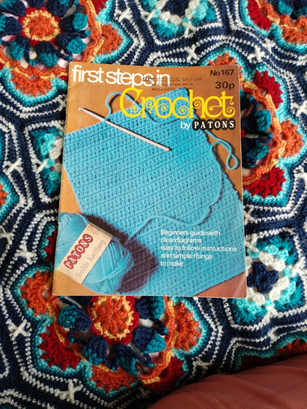 2 vintage crochet pattern books Crochet Monthly & First Steps 2