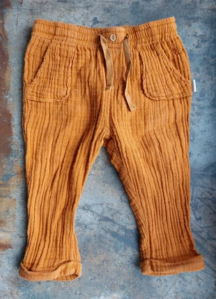 Kaneelkleurige losse broek, brand: Noppies, condition: Good, size: 9-12 months / 74 cm, €1.50, €2.28 includes Buyer Protection