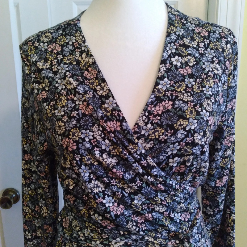 Loft floral wrap dress sales