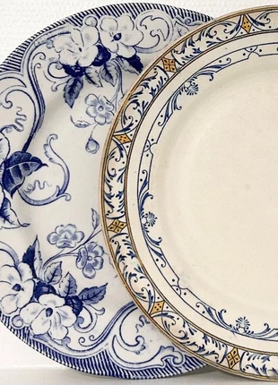 Terre de fer - Vaisselle ancienne - Mix - Creil & Montereau « Flora » et « Colbert », brand: Terre De Fer, condition: Good, €25.00, €26.95 includes Buyer Protection