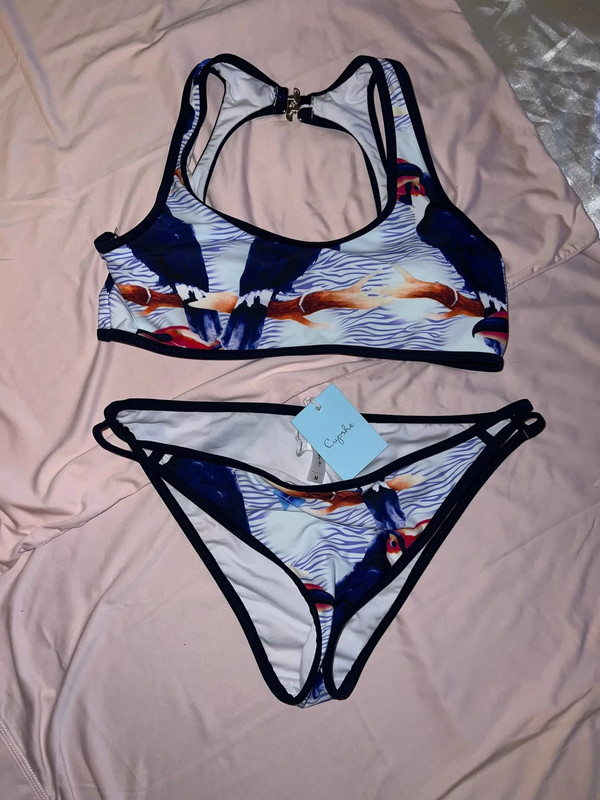 shein parrot bikini set size medium brand new with tags 3