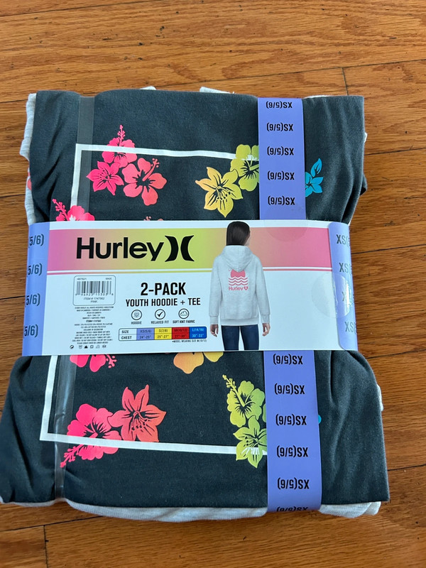 NWT Hurley girl’s hoodie & Tee 2pcs set 2