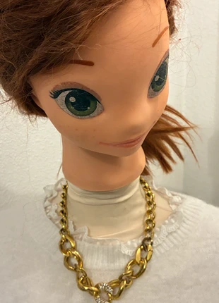 Gros collier chaine métal doré à strass, brand: Vintage Dressing, condition: Very good, €10.00, €11.20 includes Buyer Protection