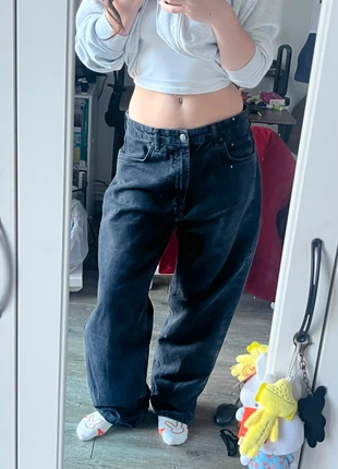 jean baggy noir unisexe, marque: Bershka, état: Très bon état, taille: L / 40 / 12, 17,00 €, 18,55 € Protection acheteurs incluse