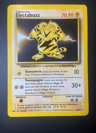 Pokémon Electabuzz 20/102 Set Base Italiano NM, brand: Pokémon, condizioni: Ottime, €8.00, €9.10 include la Protezione acquisti