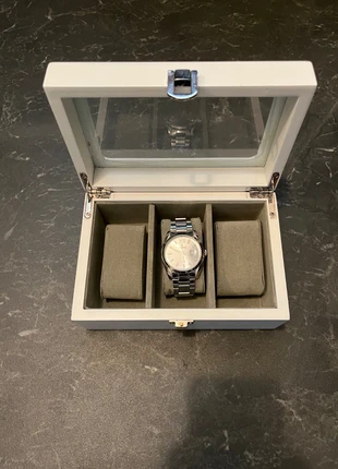 Boîte à Montres Bois Verre – Coffret 3 Montres Luxe Élégant, brand: PAS, condition: Very good, size: 30–38 mm, €15.00, €16.45 includes Buyer Protection