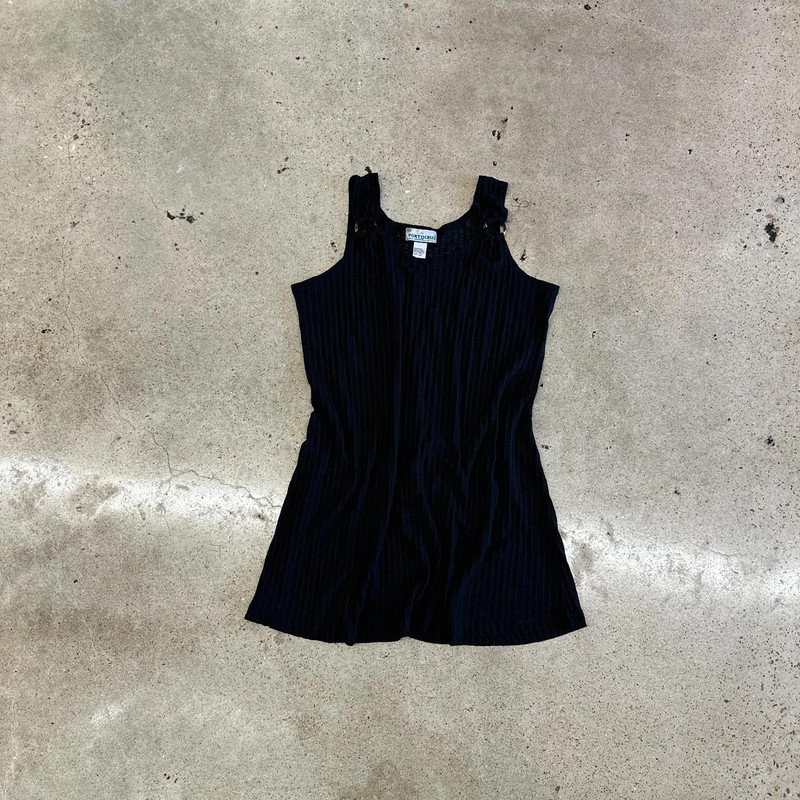 Vintage black sheer mini dress 1