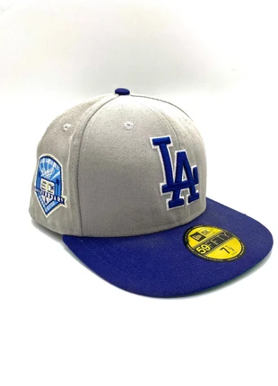 💫grey/ blue y2k New Era LA dodgers 50th anniversary 7 1/2 hiphop trendy style fitted cap💫(VA42), marque: New Era, état: Bon état, taille: M, 9,99 €, 11,19 € Protection acheteurs (Pro) incluse