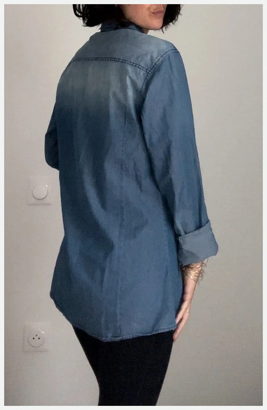 Chemise longue bleue Maison Scotch - t36 - très bon état - photo numéro 3