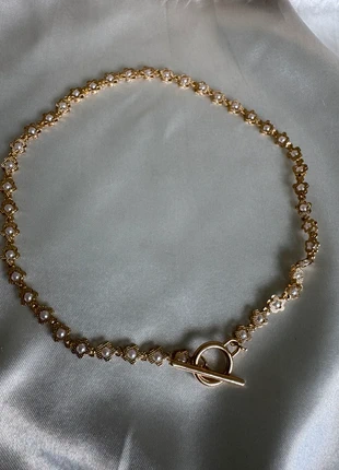 Dainty Gold Pearl Necklace with Toggle Clasp, condition: New without tags, £6.50, £7.53 includes Buyer Protection Pro