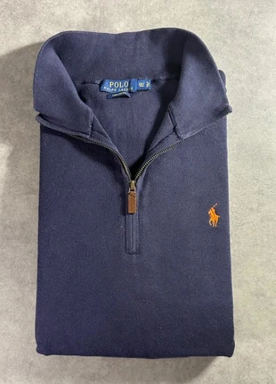 Pull camionneur 1/4 zip Ralph Lauren bleu XXL col montant maille logo brodé vintage homme, marke: Ralph Lauren, zustand: Sehr gut, größe: XXL, 40,50 €, 43,23 € inklusive Vinted-Käuferschutz