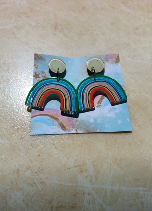 Boucles d'oreilles fantaisies arc en ciel, marca: Fait Main, estado: Nuevo sin etiquetas, 5,00 €, 5,95 € Protección al comprador incluida