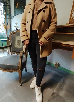 🤎 Veste camel double boutonnage – Promod – style officier, marke: Promod, zustand: Sehr gut, größe: M / 38 / 10, 8,00 €, 9,10 € beinhaltet Vinted-Käuferschutz Pro