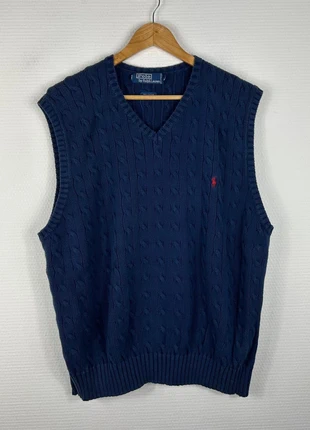 Pull Ralph Lauren Torsadé Col V Bleu Marine, marque: Ralph Lauren, état: Très bon état, taille: XL, 39,00 €, 41,65 € Protection acheteurs (Pro) incluse