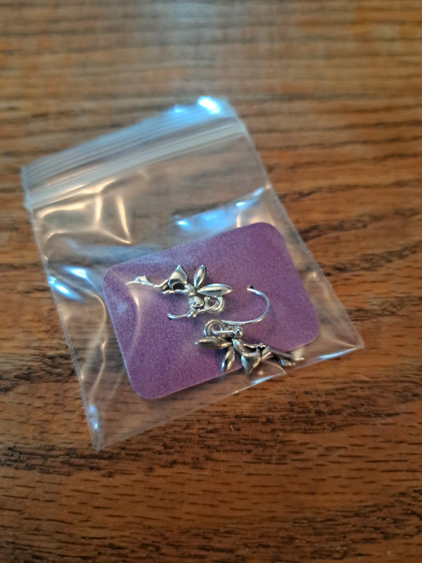 tiny silver fairy earrings 4