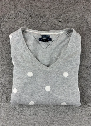 Pull Tommy Hilfiger femme gris à pois blanc taille S 100% coton, brand: Tommy Hilfiger, condition: Very good, size: S / 36 / 8, €12.90, €14.25 includes Buyer Protection
