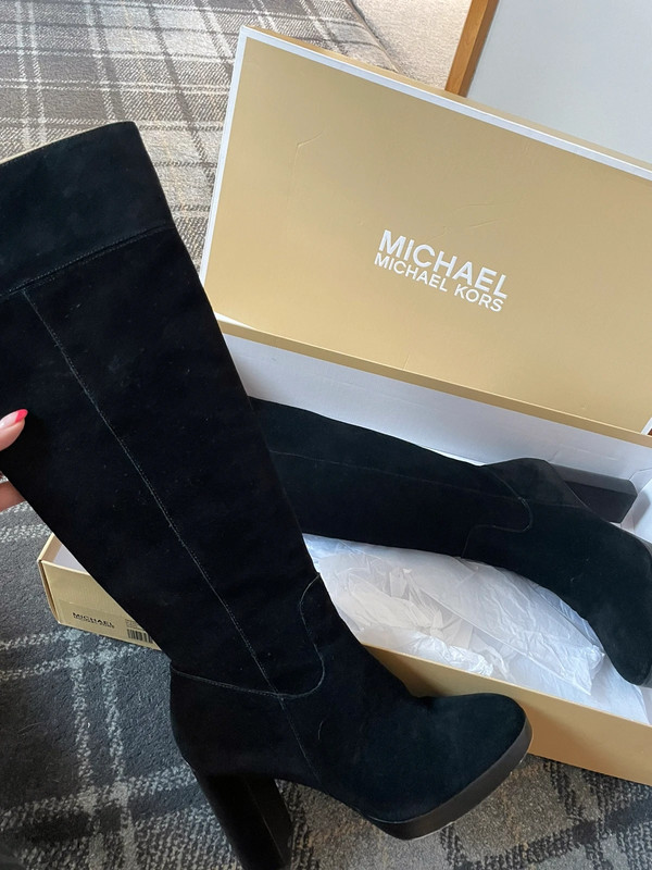 Michael kors suede knee high outlet boots