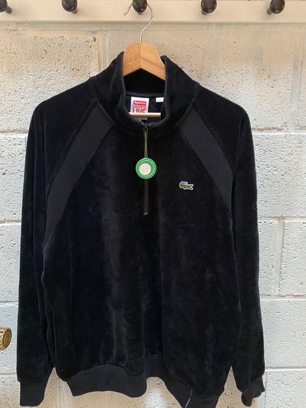 Supreme lacoste velour half shop zip