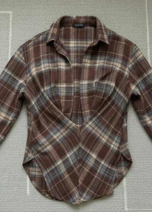 Chemise à col bas avec torsade et motif à carreaux, brand: Vintage Dressing, condition: Very good, size: S / 36 / 8, €30.00, €32.20 includes Buyer Protection