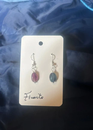 Fluorite crystal earrings, condition: New with tags, €6.50, €7.53 includes Buyer Protection