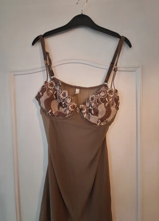 Nuisette marron en dentelle taille 38 bonnet en dentelle avec attaches soutien gorge, brand: Jennyfer, condition: Very good, size: M / 38 / 10, €1.00, €1.75 includes Buyer Protection