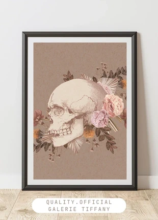 Affiche – Crâne Fleuri A3, brand: Fait Main, condition: Very good, €10.00, €11.20 includes Buyer Protection Pro