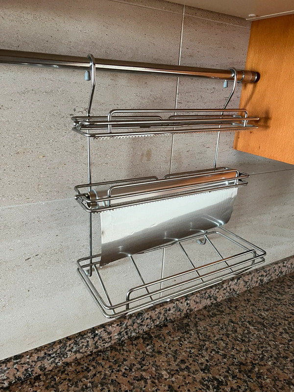 Suporte para rolos de cozinha inox 4