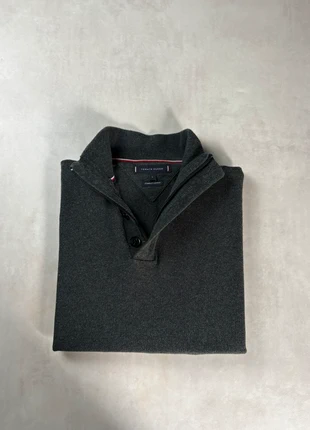 Pull Tommy Hilfiger Half zip 1/4 zip col camionneur | gris logo brodé | Taille L SKU 71, brand: Tommy Hilfiger, condition: Very good, size: L, €27.90, €30.00 includes Buyer Protection