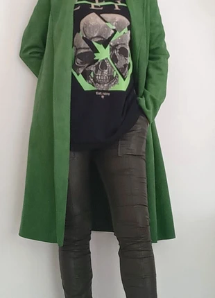 Manteau vert effet Daim taille XS/S Zara, marca: Zara, estado: Muy bueno, tamaño: XS / 34 / 6, 25,00 €, 26,95 € Protección al comprador incluida