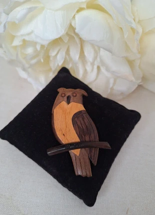Broche Hibou en Bois Sculpté – Artisanat Unique, merk: Vintage Boutique, staat: Heel goed, € 6,00, € 7,00 inclusief Kopersbescherming