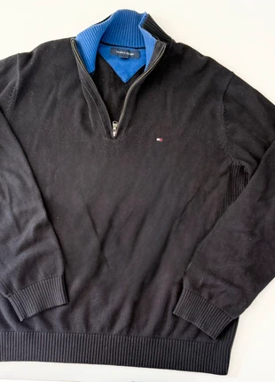 Pull Half zip Tommy Hilfiger Noir logo brodé | Taille XL, marke: Tommy Hilfiger, zustand: Sehr gut, größe: XL, 24,00 €, 25,90 € inklusive Vinted-Käuferschutz