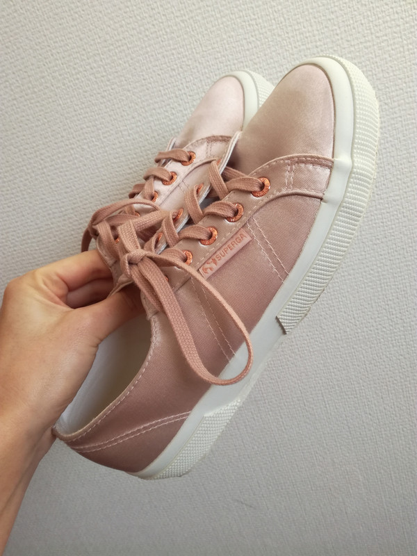 Superga rosa satin hotsell