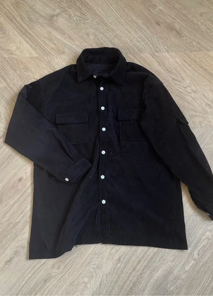 Chemise en velours côtelé noir femme taille M, estado: Muy bueno, tamaño: M / 38 / 10, 8,00 €, 9,10 € Protección al comprador incluida