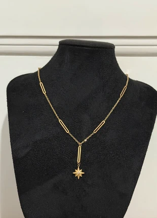 Elegant 18K Gold-Plated Necklace with Hollow Star Pendant & Crystal Accents - Anti-Tarnish, brand: ShazelleJewels, condition: New with tags, £13.99, £15.39 includes Buyer Protection