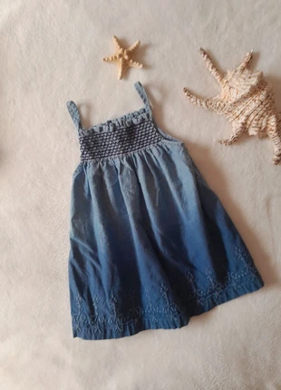 Robe jean légère à bretelles 6 mois DPAM, brand: Du Pareil au Même, condition: Very good, size: 6-9 months / 68 cm, €3.99, €4.89 includes Buyer Protection