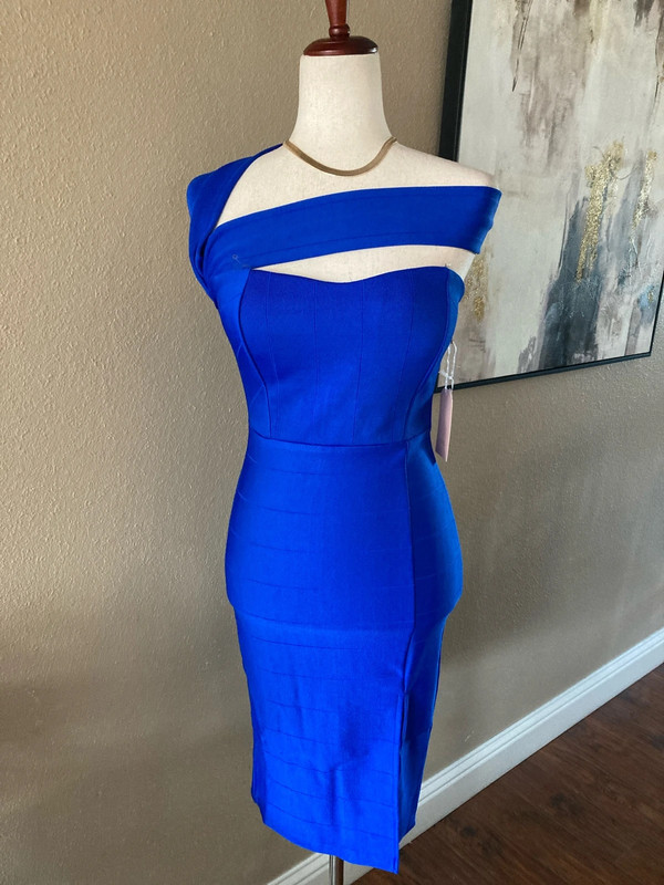 Royal blue bandage dress 1