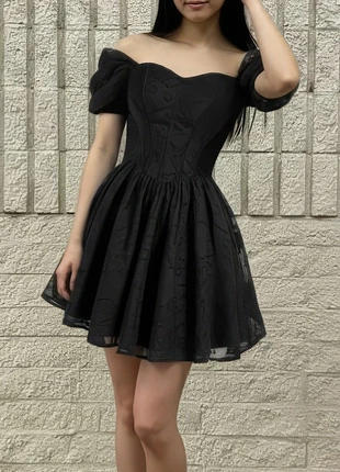 Robe noire style corset épaule dénudée, brand: Lunessence, condition: Very good, size: S / 36 / 8, €44.90, €47.85 includes Buyer Protection Pro