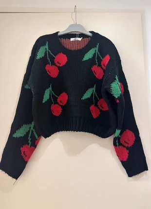 Pull doux à motifs cerise, estado: Nuevo con etiquetas, tamaño: Talla única, 14,90 €, 16,35 € Protección al comprador incluida