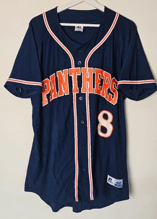 Classic navy Panthers baseball jersey by Russell Athletic, marca: Russel Athletic, estado: Muy bueno, tamaño: L, 40,00 €, 42,70 € Protección al comprador incluida