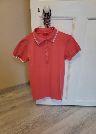 Polo corail avec retour du col et des manches blanc - Tissaia - 38/40, brand: Tissaia, condizioni: Buone, taglia: M / IT 42 / EU 38, €2.00, €2.80 include la Protezione acquisti