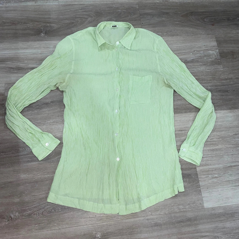 Striped Green Button Up 1