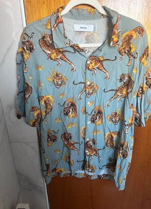 Bershka Tiger Print Shirt, brand: Bershka, condition: Very good, size: M, €9.00, €10.15 includes Buyer Protection