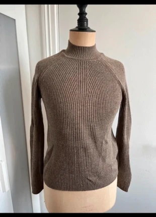 Pull-over Antonelle col cheminée marron en laine de mérinos tendance de saison automne, brand: Antonelle, condition: Very good, size: XL / 42 / 14, €22.00, €23.80 includes Buyer Protection
