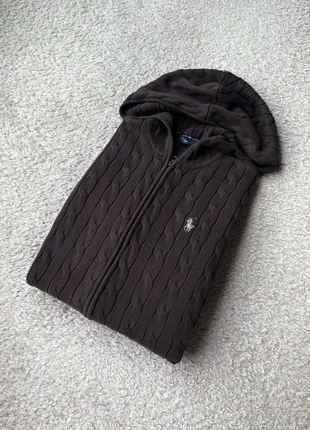 Gilet à Capuche Ralph Lauren Torsadé Marron, marque: Ralph Lauren, état: Très bon état, taille: S / 36 / 8, 59,00 €, 62,65 € Protection acheteurs (Pro) incluse