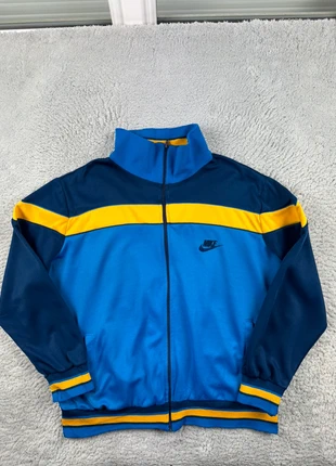 Veste de survêtement Nike Vintage 80s | Taille XL | Bleu et Jaune | Made in Taiwan | Logo Brodé, brand: Nike, condition: Very good, size: XL, €39.90, €42.60 includes Buyer Protection Pro